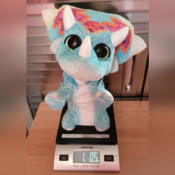 2014 FurReal Hoppin' Topper HASBRO Interactive Plush Pet Triceratops Dinosaur - Picture 3 of 13